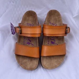 Blowfish Wood Dyecut Marge Womens Platform Sandals